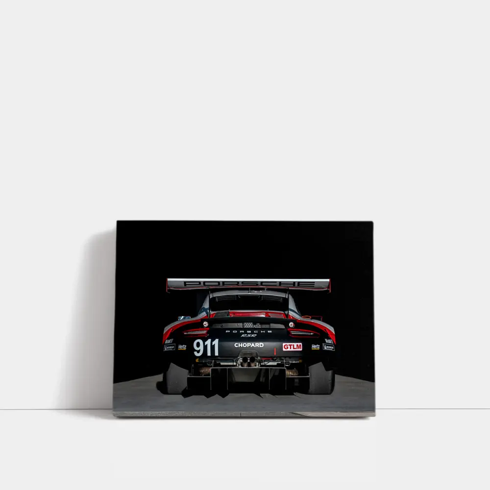 Porsche 911 RSR Race Car Black Background – Wall Art