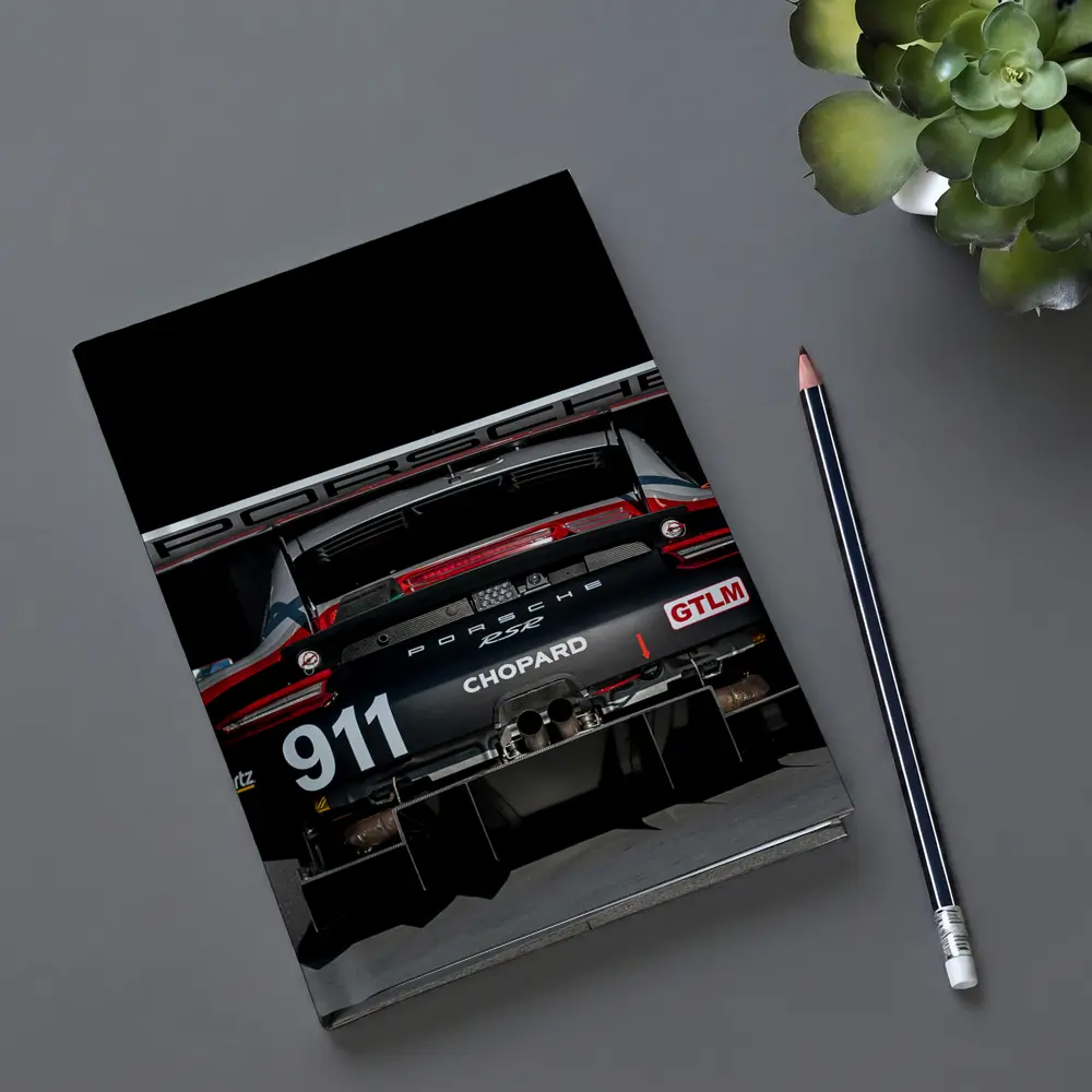 Porsche 911 RSR Race Car Black Background – Notebooks