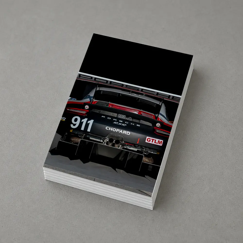 Porsche 911 RSR Race Car Black Background – Postcards