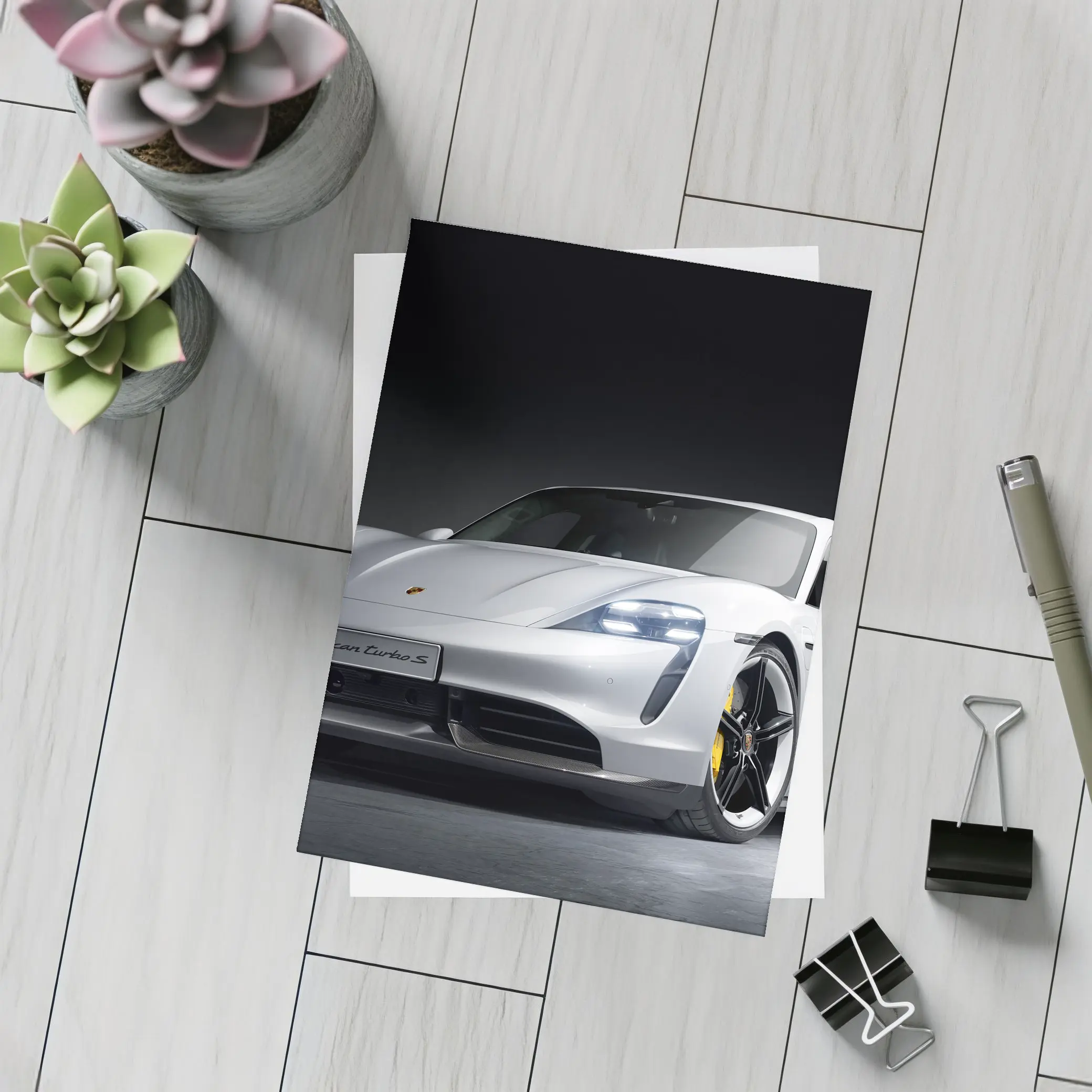 Porsche Taycan Turbo S Dark Studio – Postcards