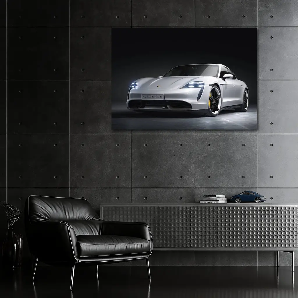 Porsche Taycan Turbo S Dark Studio – Wall Art