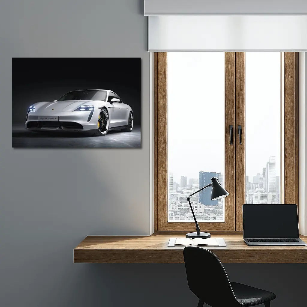 Porsche Taycan Turbo S Dark Studio – Wall Art