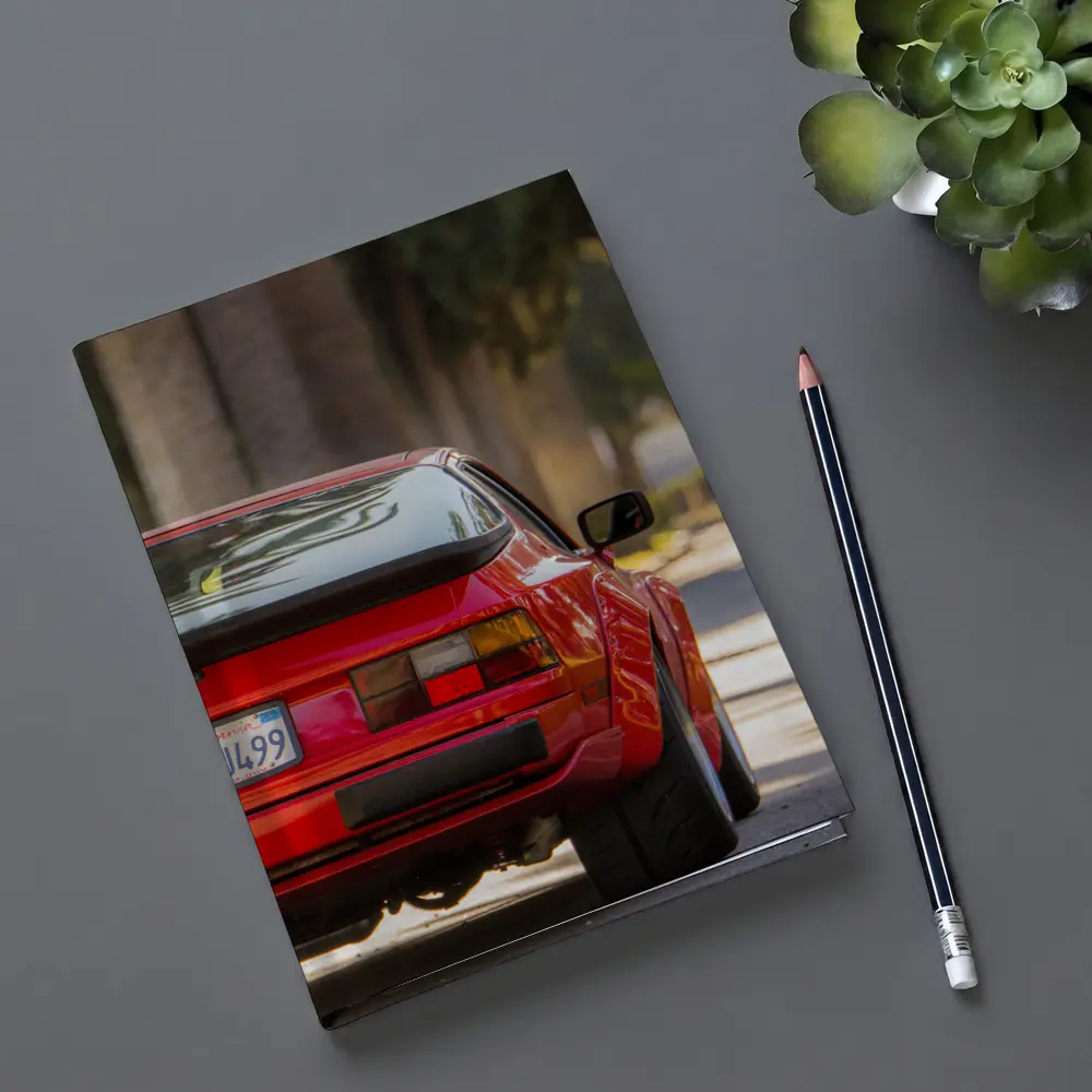 Red Porsche 944 Rear California Street – Notebooks