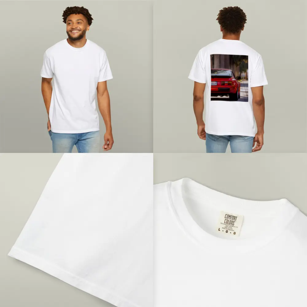 Red Porsche 944 Rear California Street – T-Shirts