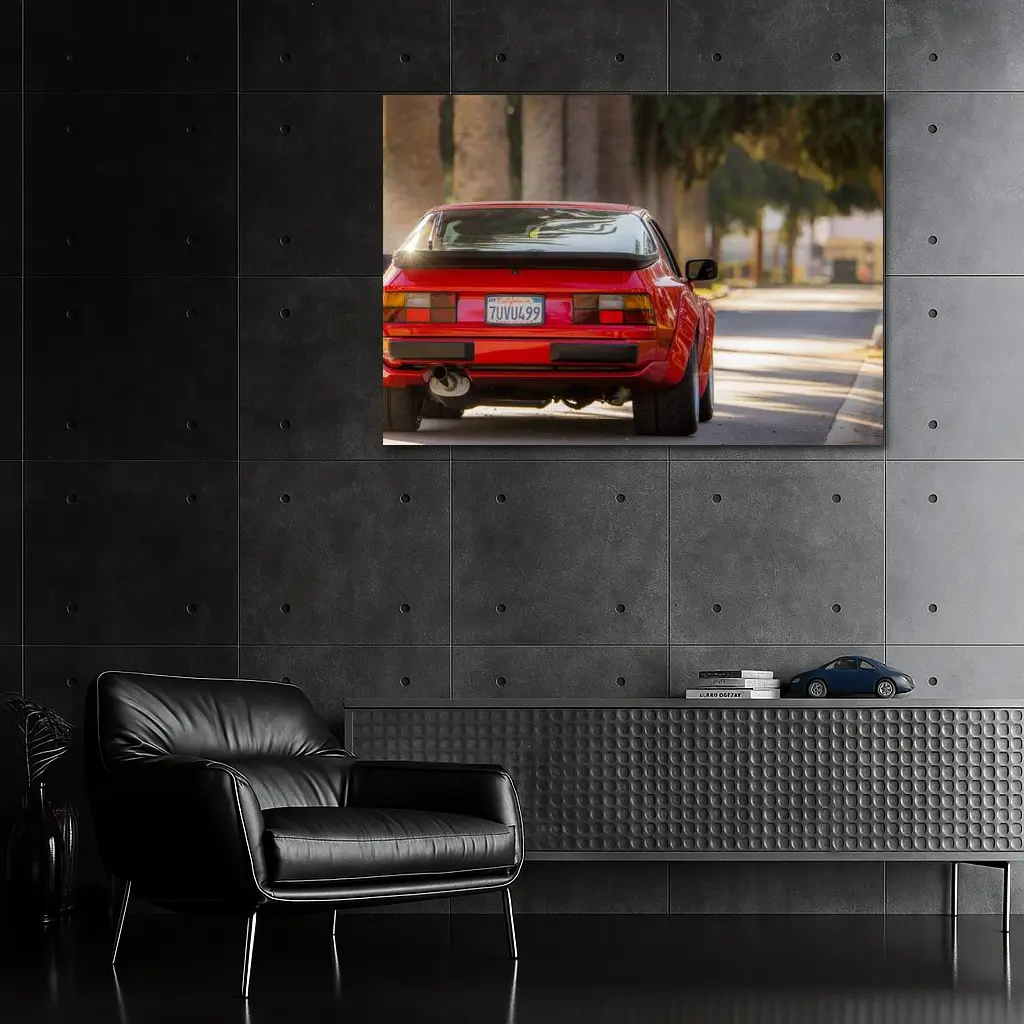 Red Porsche 944 Rear California Street – Wall Art