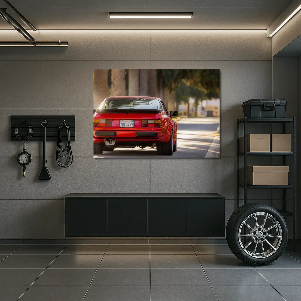 Red Porsche 944 Rear California Street – Wall Art