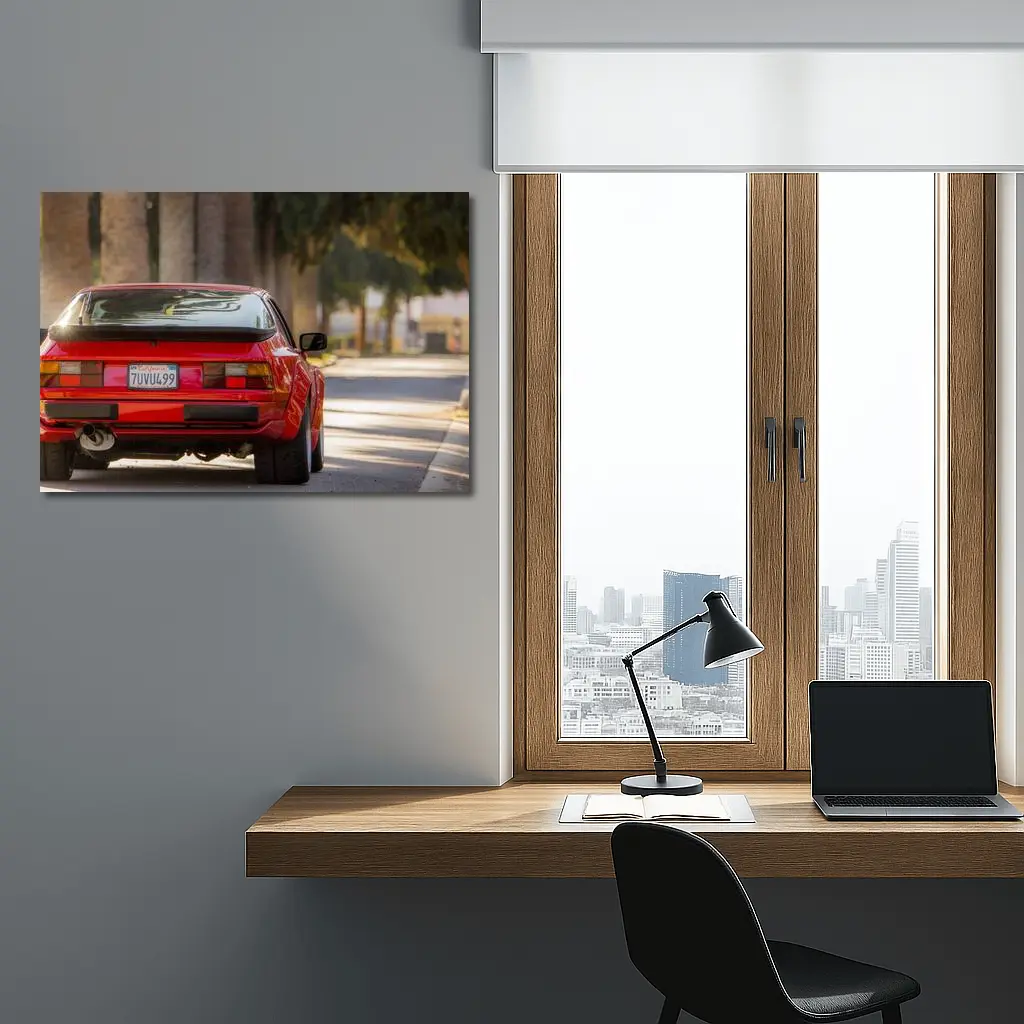 Red Porsche 944 Rear California Street – Wall Art