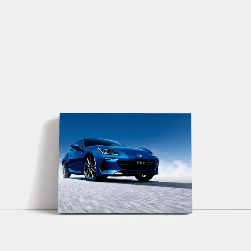 Subaru BRZ Blue Sports Car Salt Flats – Wall Art