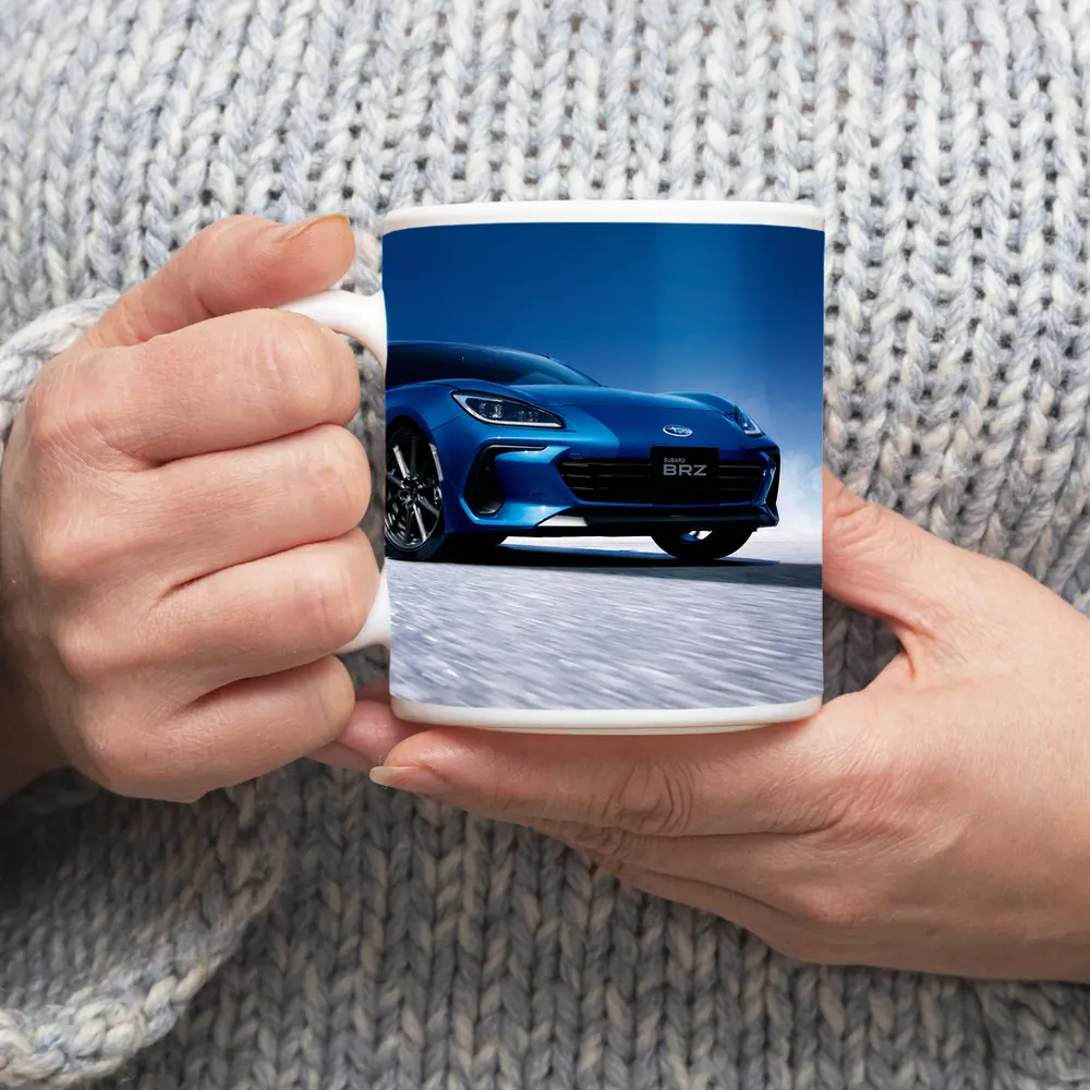 Subaru BRZ Blue Sports Car Salt Flats – Mugs