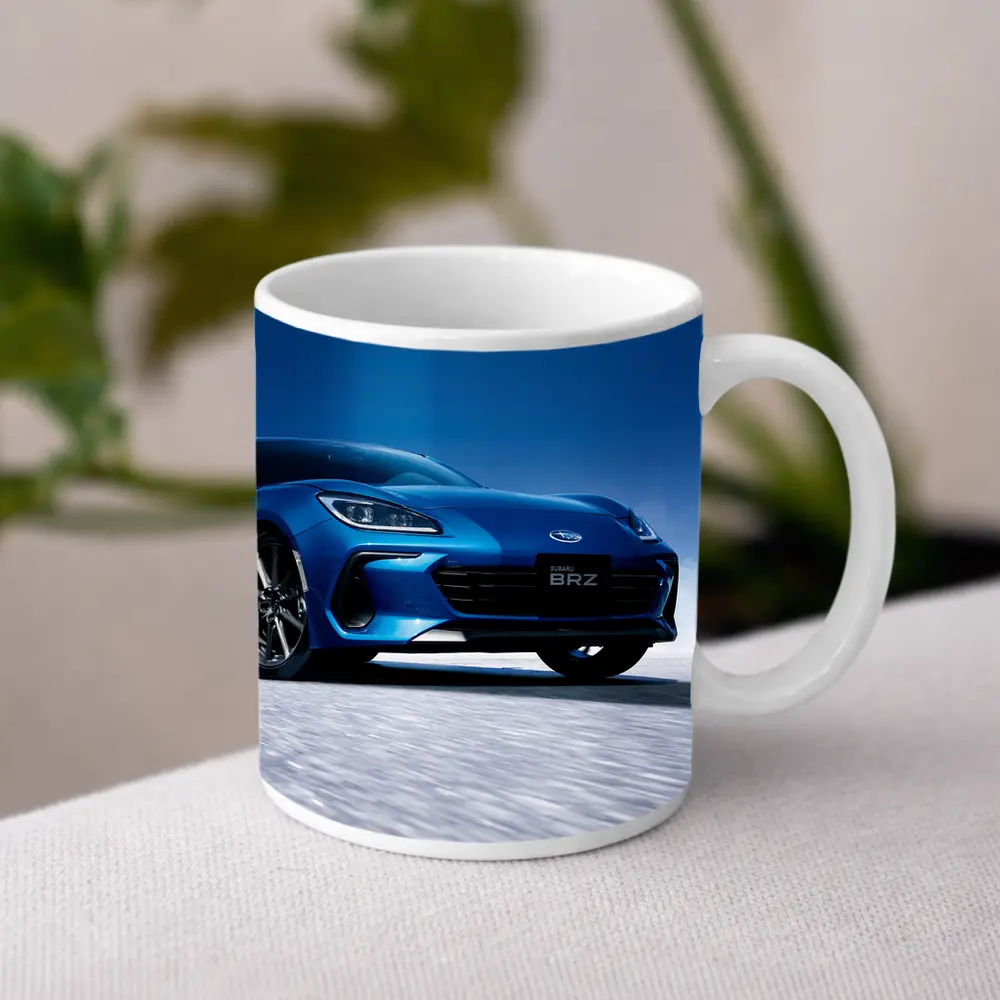 Subaru BRZ Blue Sports Car Salt Flats – Mugs