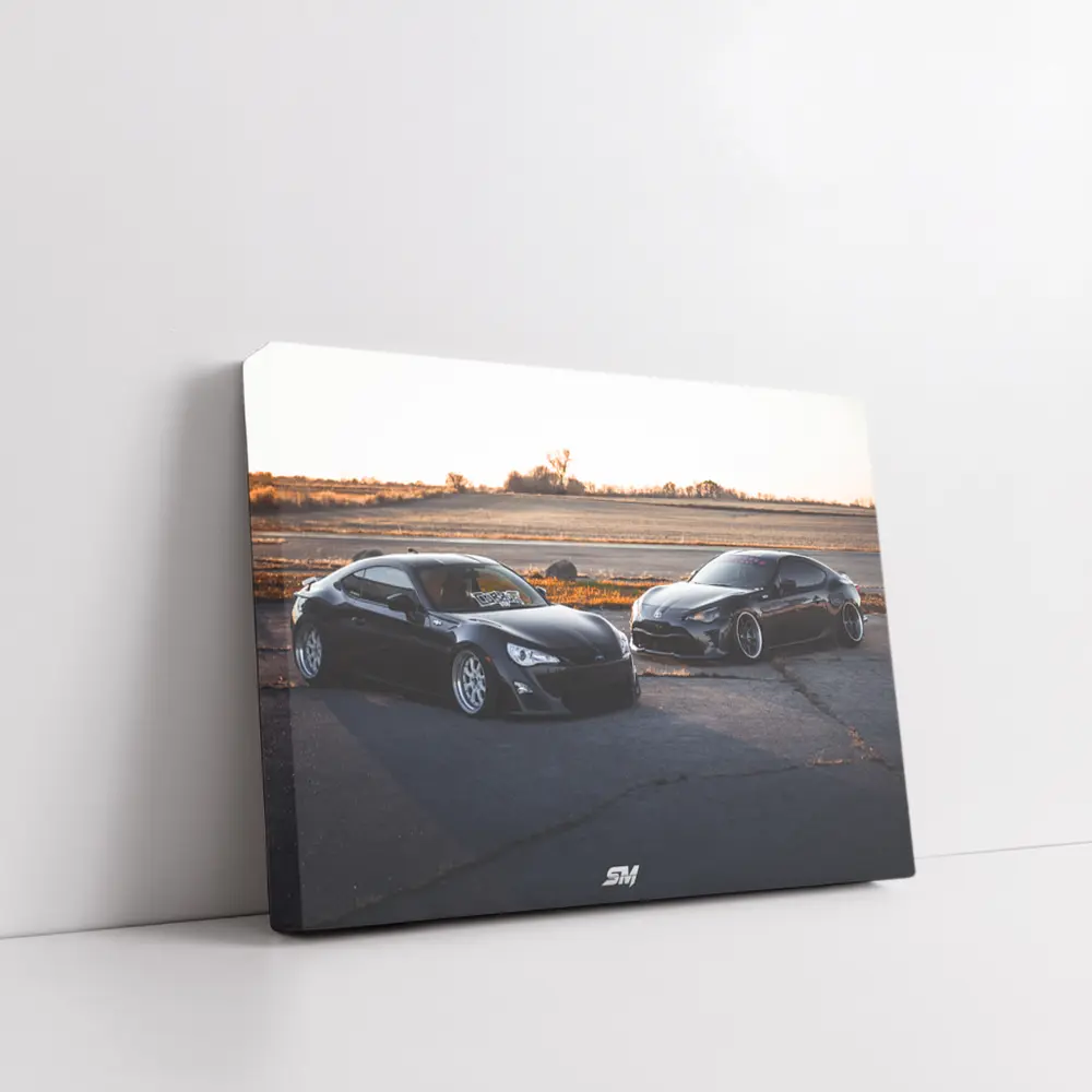Toyota GT86 and GR86 Black Duo – Wall Art
