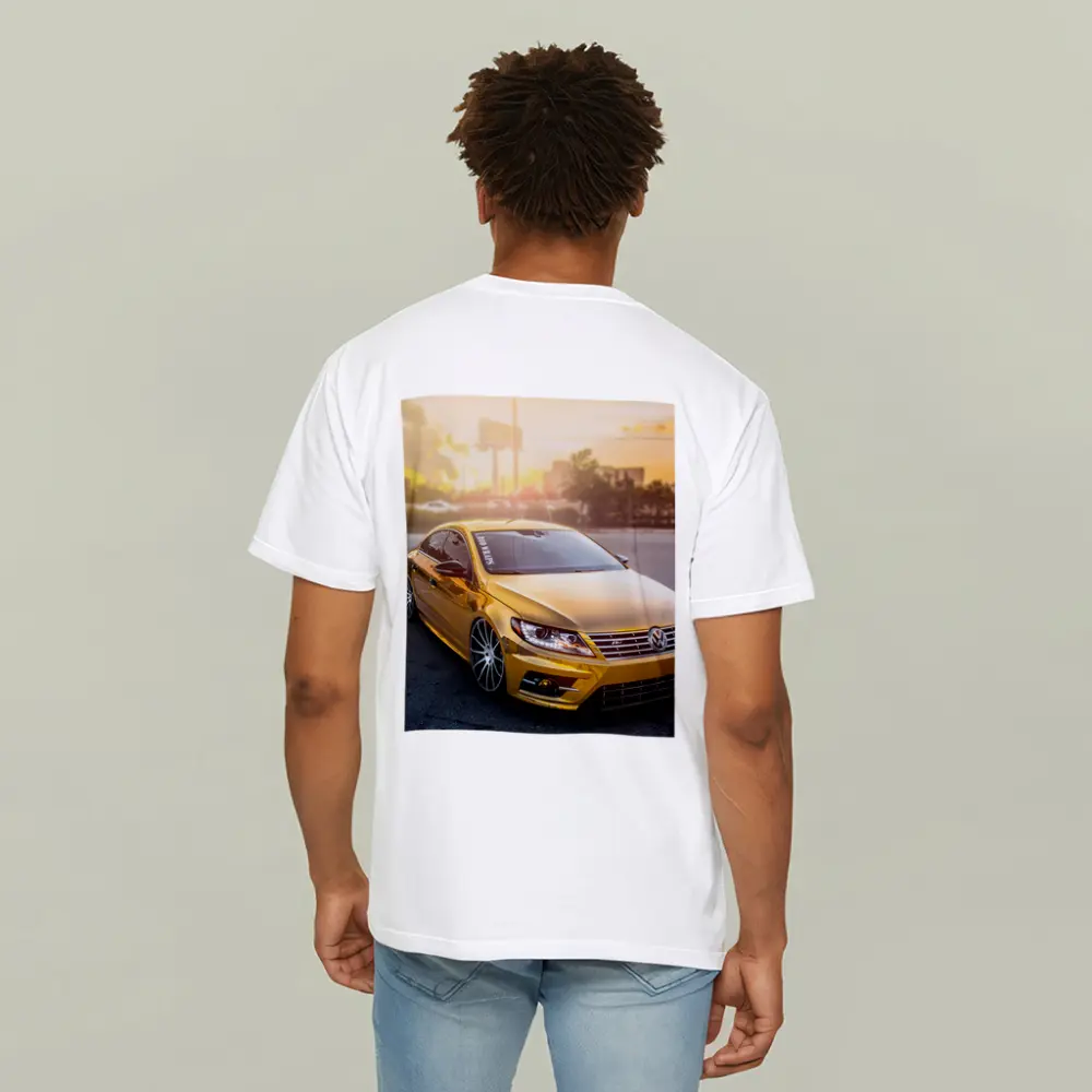 Gold Chrome Volkswagen CC Sunset Parking Lot – T-Shirts