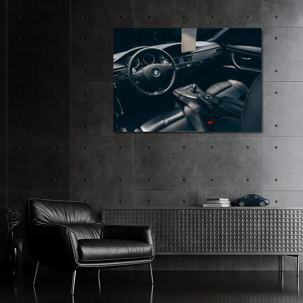 BMW M3 Interior Black Leather Cockpit – Wall Art