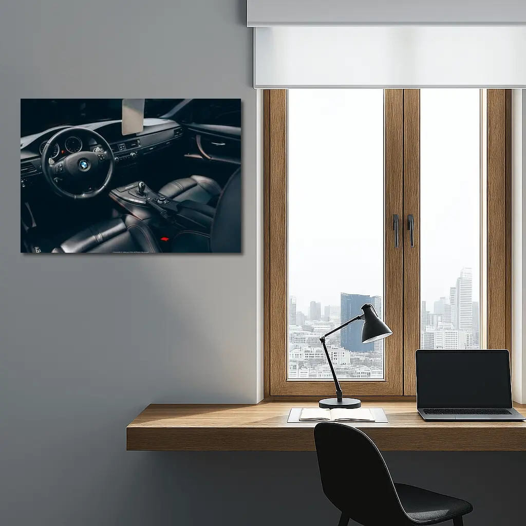 BMW M3 Interior Black Leather Cockpit – Wall Art