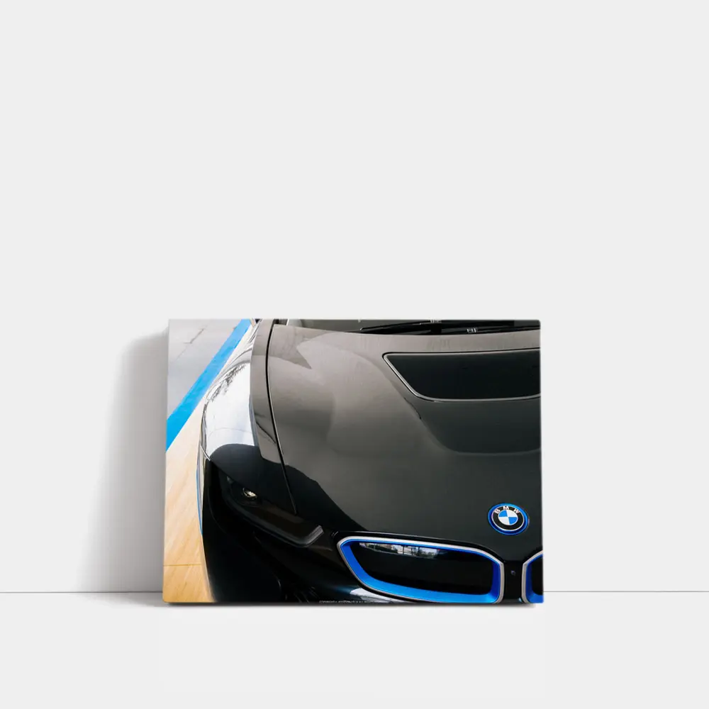 BMW i8 Black Hood Blue Grille – Wall Art
