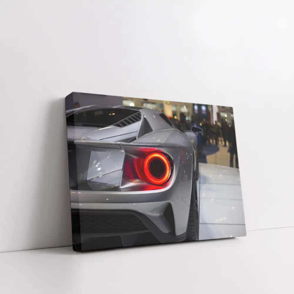 Ford GT Rear Taillight Gray Supercar Detail – Wall Art