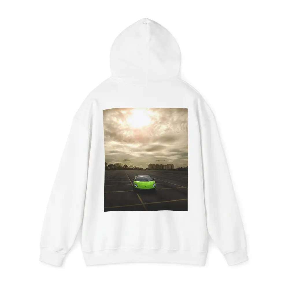 Lamborghini Gallardo Green Empty Parking Lot – Hoodies