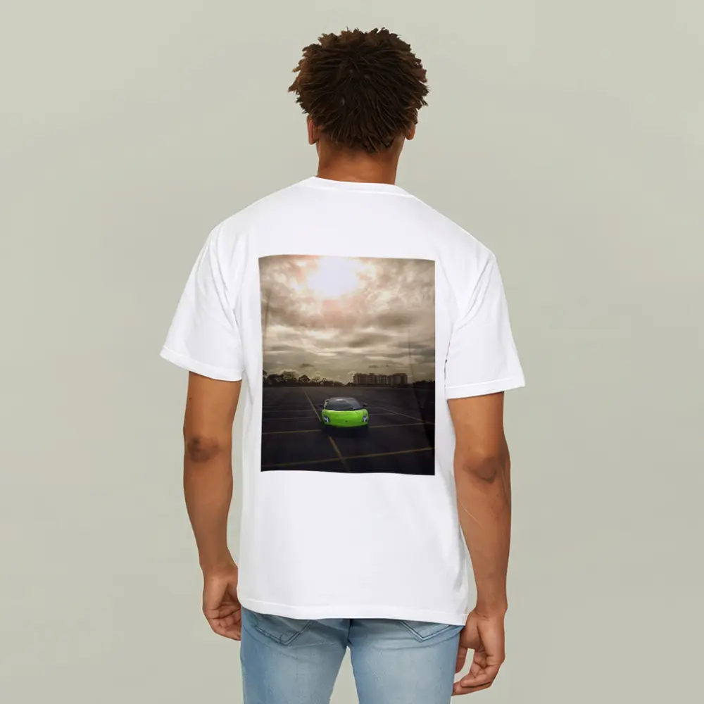 Lamborghini Gallardo Green Empty Parking Lot – T-Shirts
