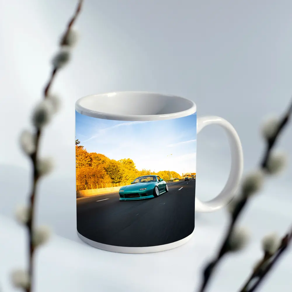 Mazda RX-7 Teal Street Highway Golden Hour – Mugs