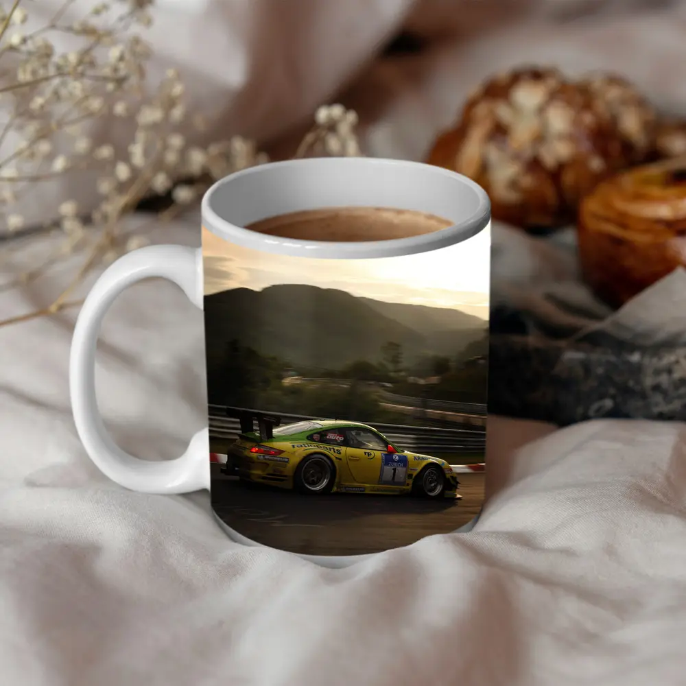 Porsche 911 GT3 Racing Nurburgring Sunset – Mugs