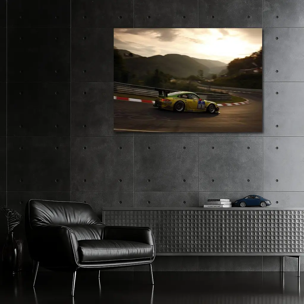 Porsche 911 GT3 Racing Nurburgring Sunset – Wall Art