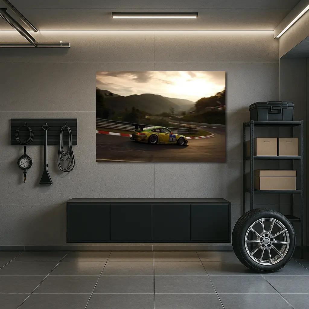 Porsche 911 GT3 Racing Nurburgring Sunset – Wall Art