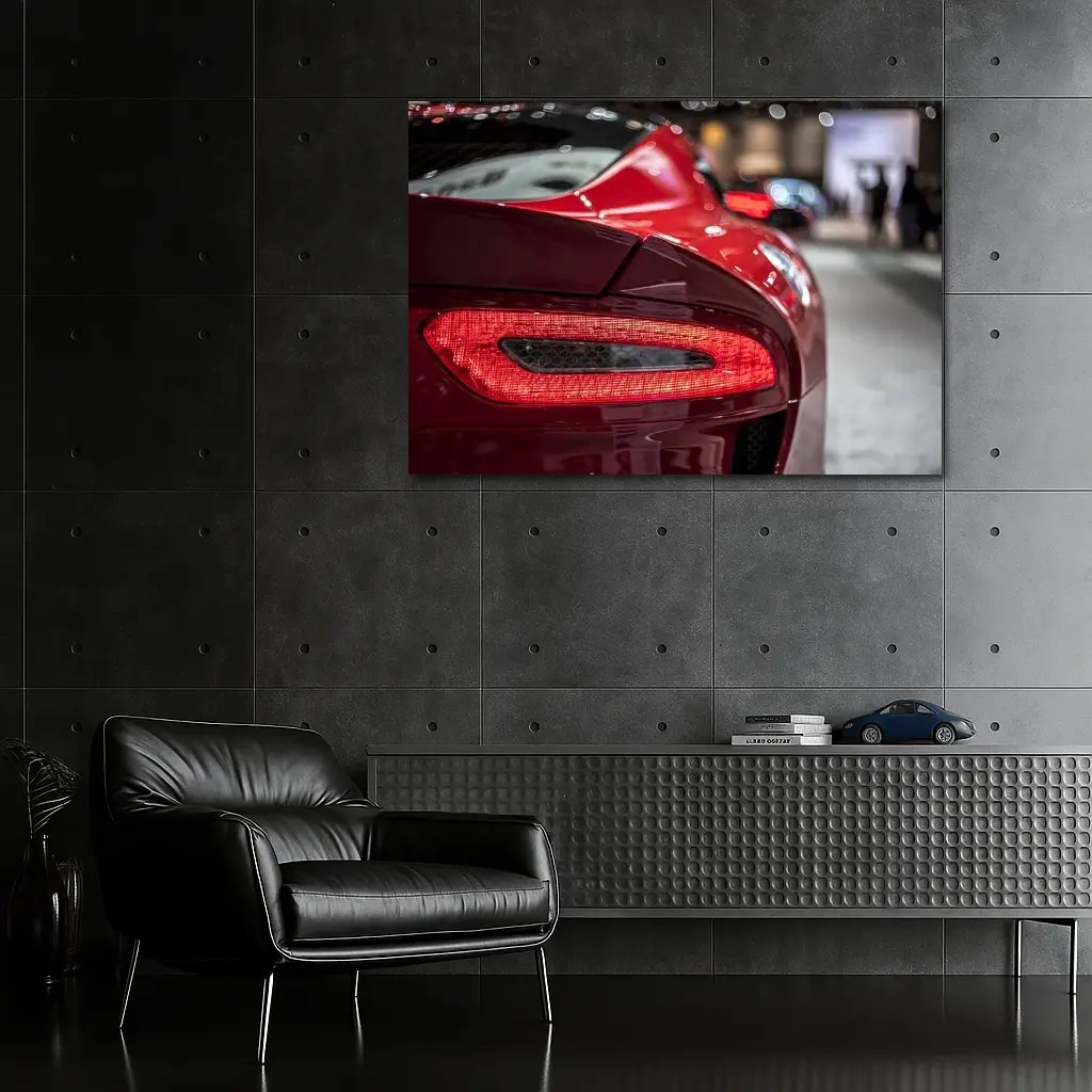 Aston Martin Vanquish Red Tail Light Detail – Wall Art