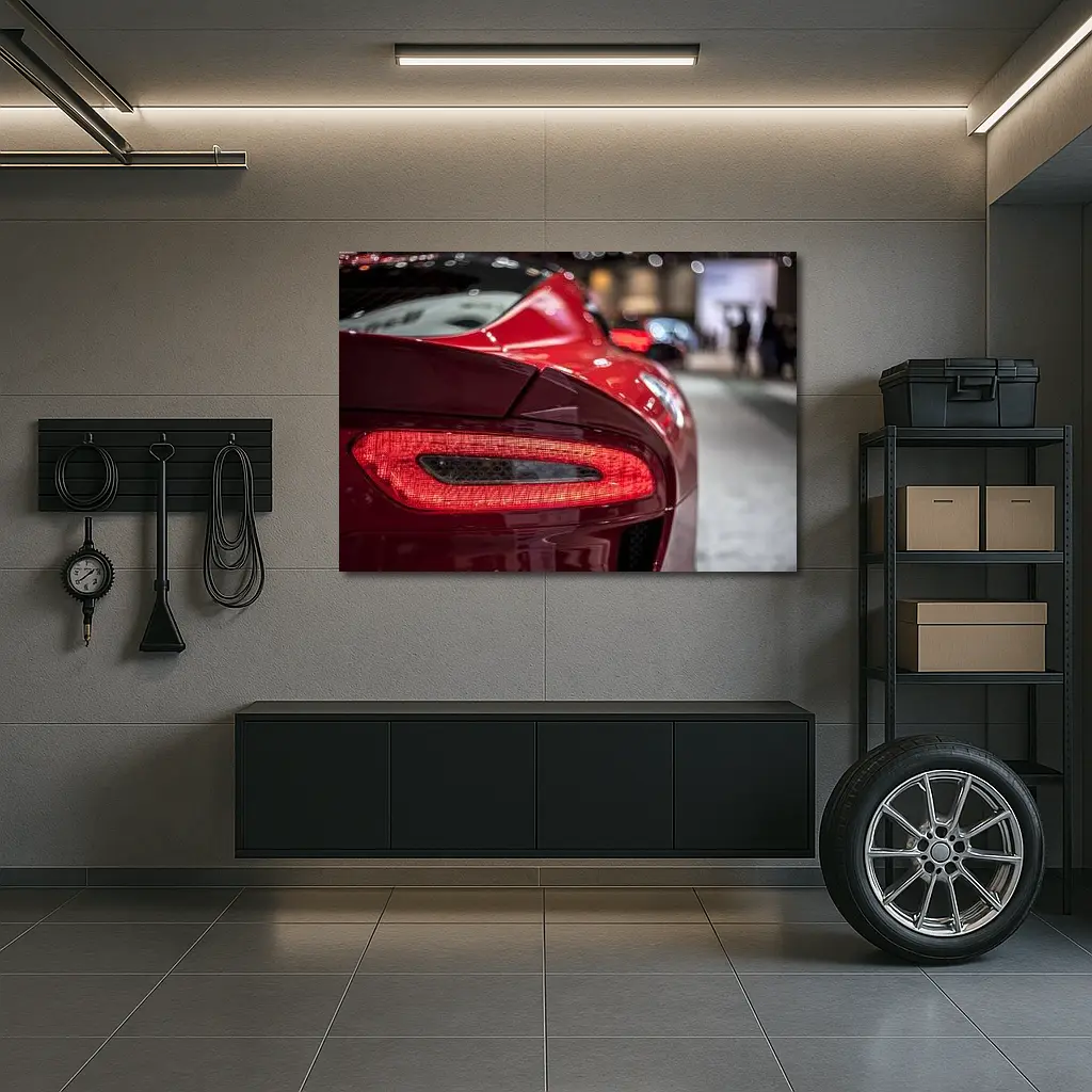 Aston Martin Vanquish Red Tail Light Detail – Wall Art