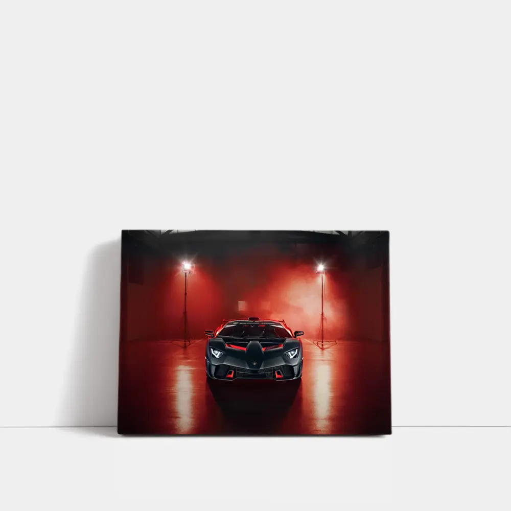 Lamborghini Aventador Matte Black Red Studio – Wall Art