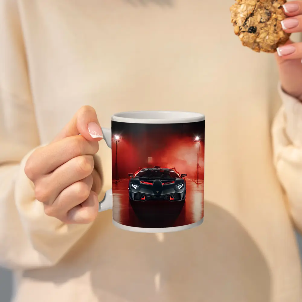 Lamborghini Aventador Matte Black Red Studio – Mugs