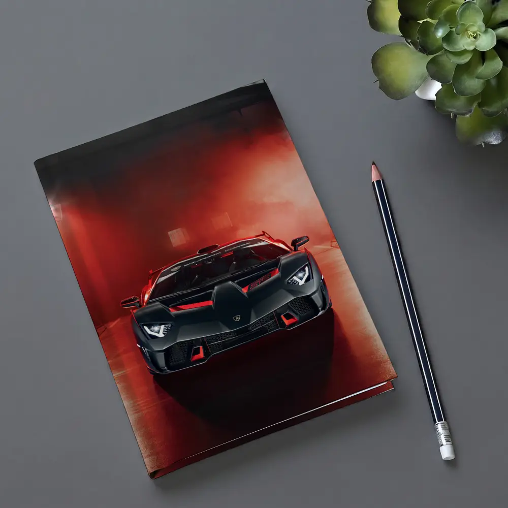 Lamborghini Aventador Matte Black Red Studio – Notebooks
