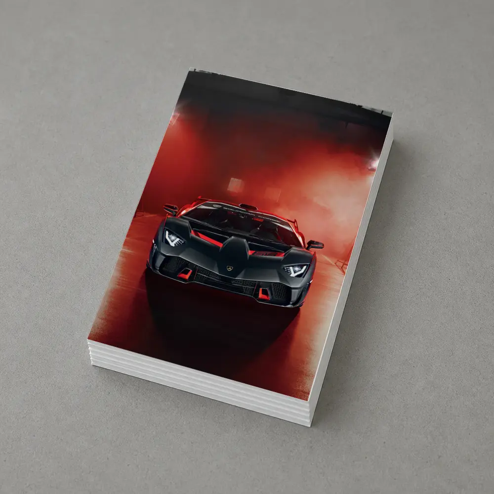 Lamborghini Aventador Matte Black Red Studio – Postcards