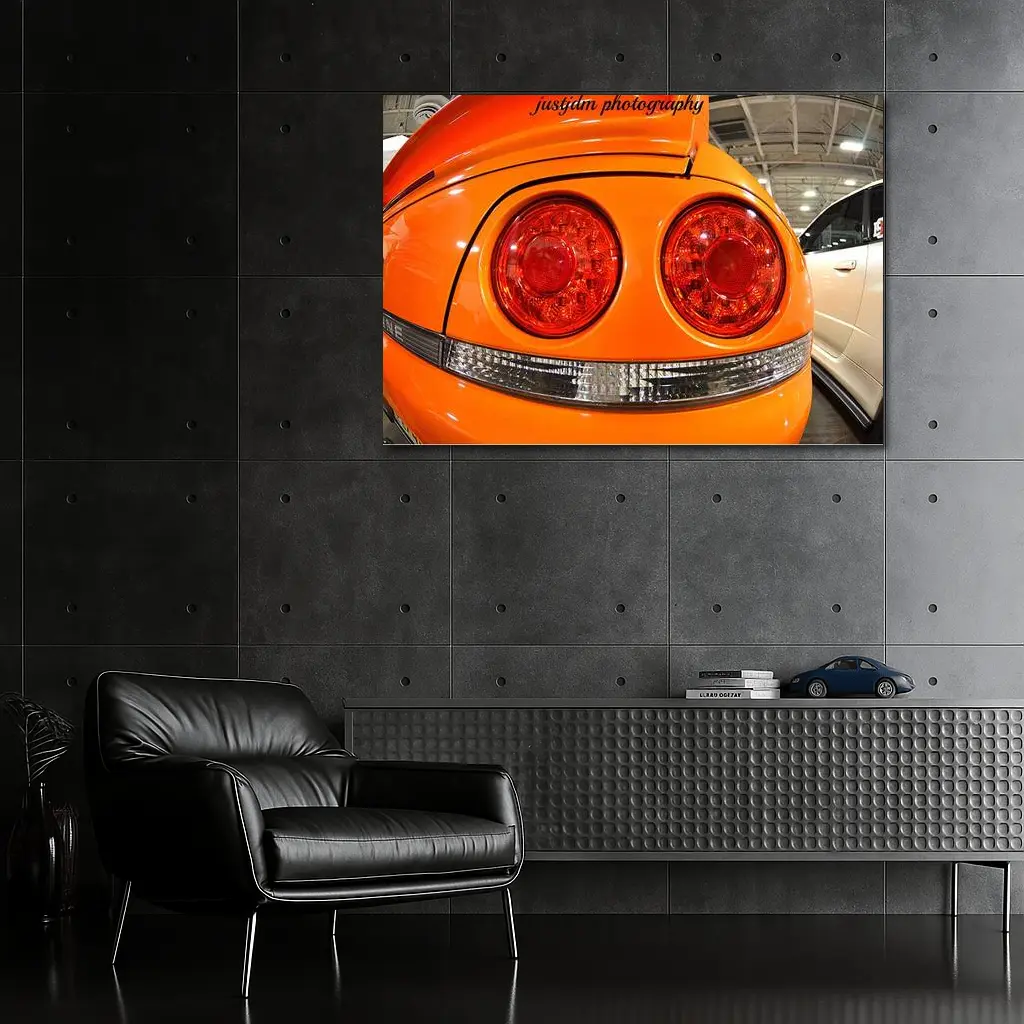 Nissan Skyline GT-R Orange Rear Taillights Close Up – Wall Art