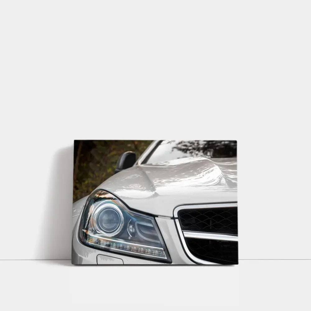 Mercedes C Class Headlight Close Up Shot – Wall Art