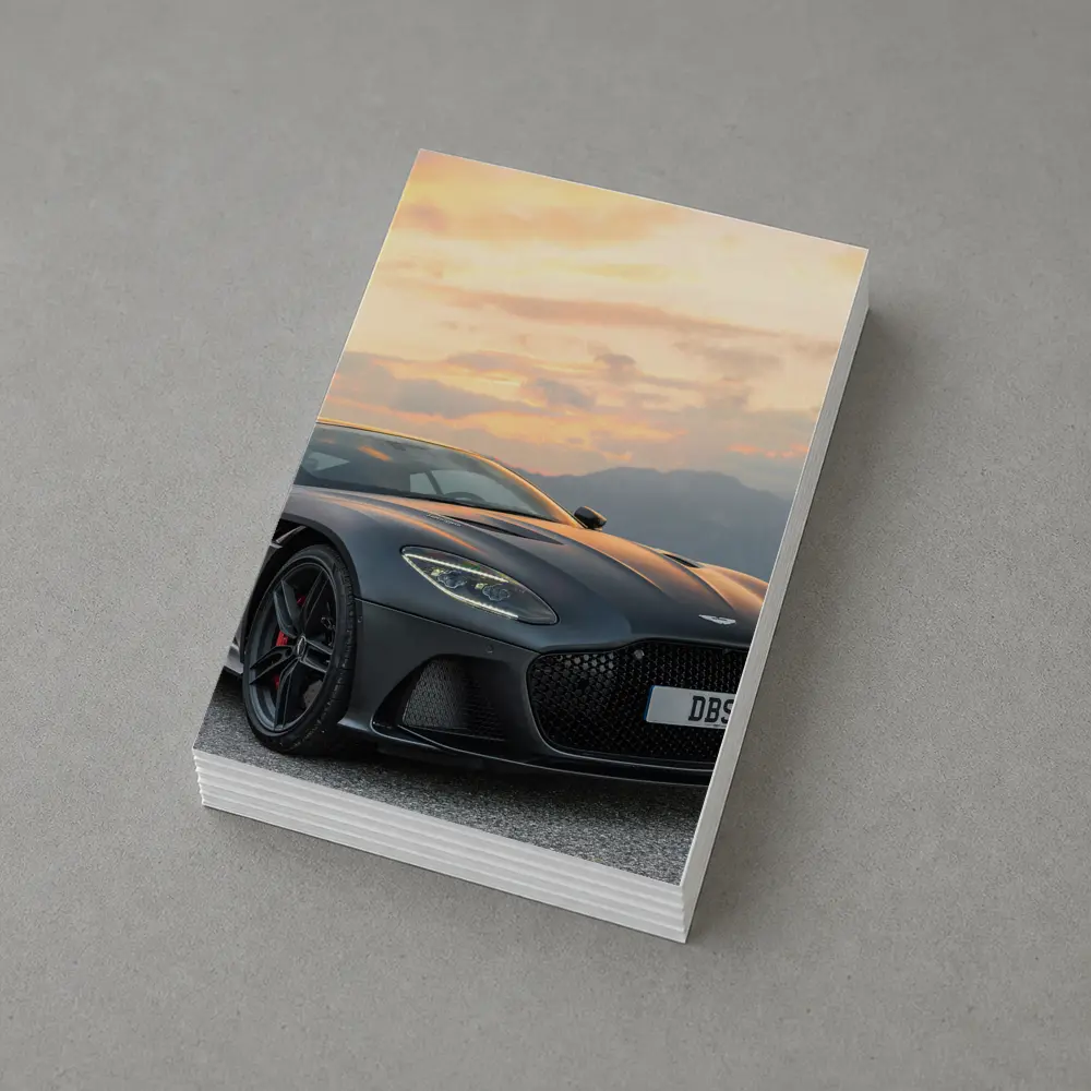 Aston Martin DBS Superleggera Matte Black Sunset – Postcards