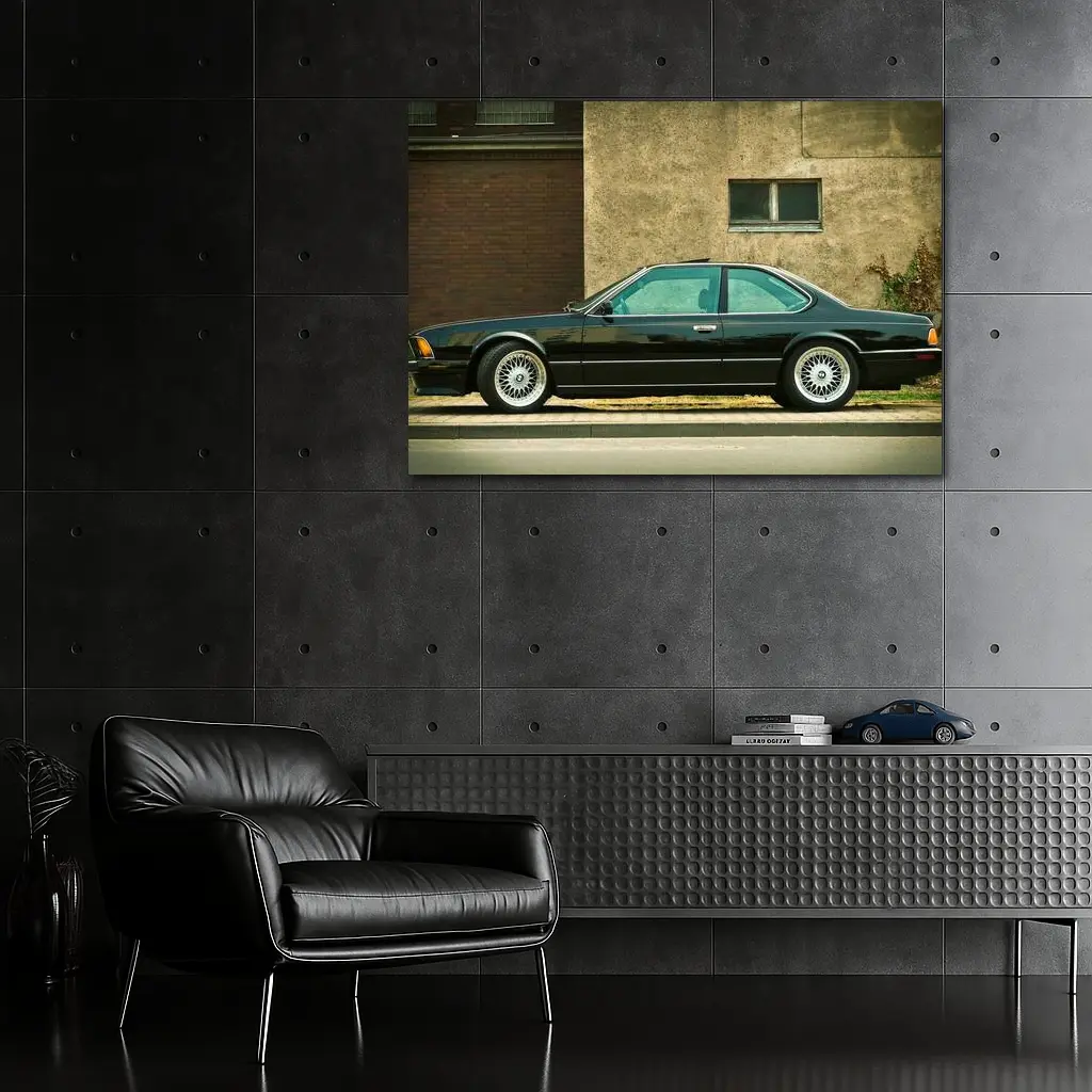 BMW 6 Series Black Coupe Urban Street – Wall Art