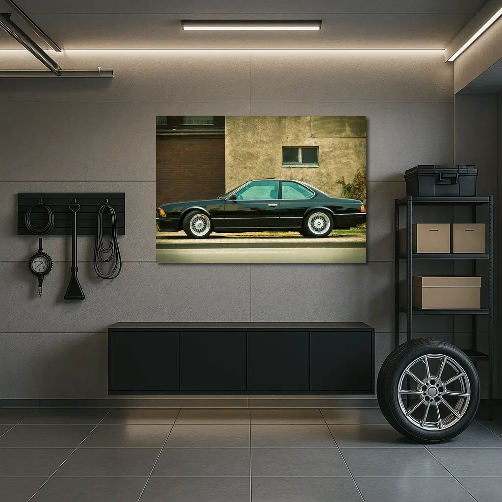 BMW 6 Series Black Coupe Urban Street – Wall Art