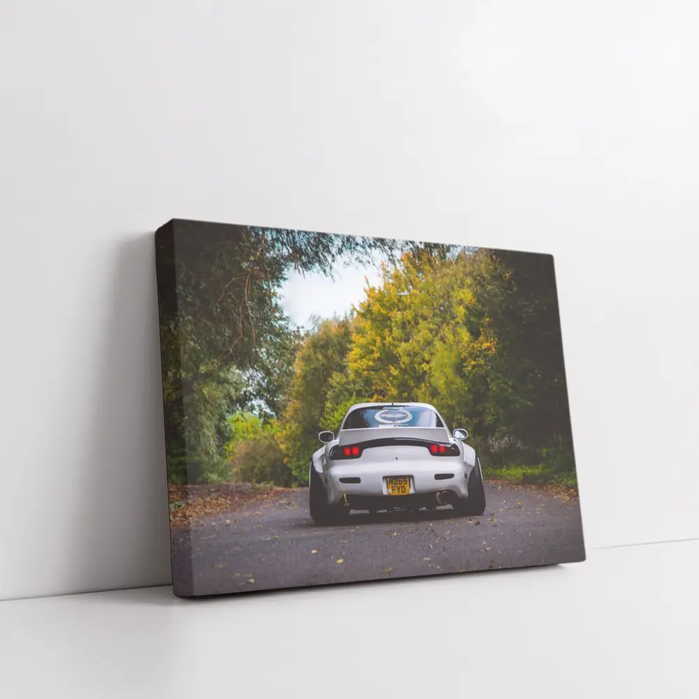 Mazda RX7 Rear View Forest Road – Wall Art