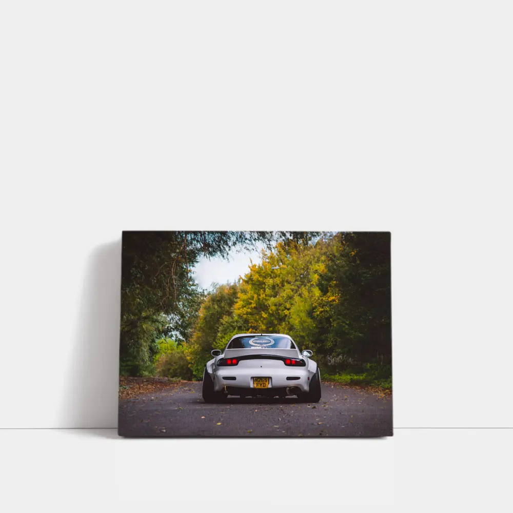 Mazda RX7 Rear View Forest Road – Wall Art