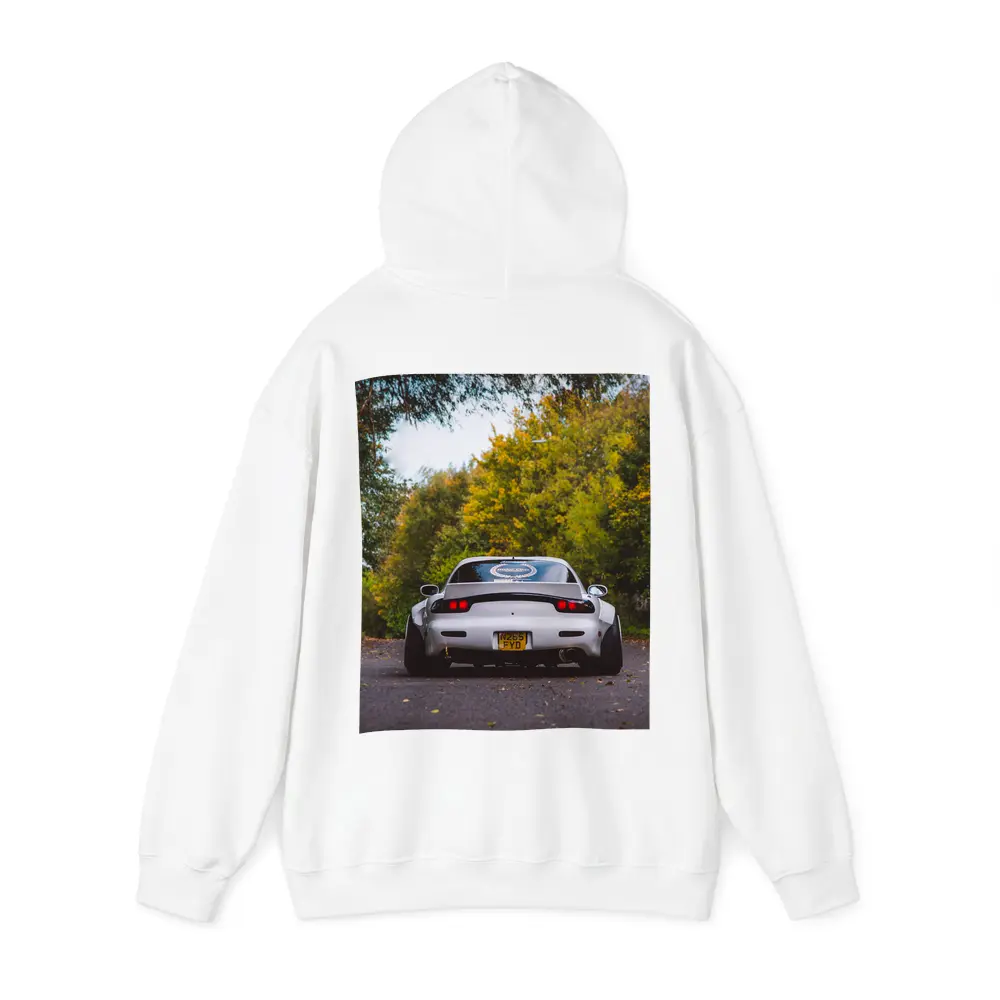 Mazda RX7 Rear View Forest Road – Hoodies