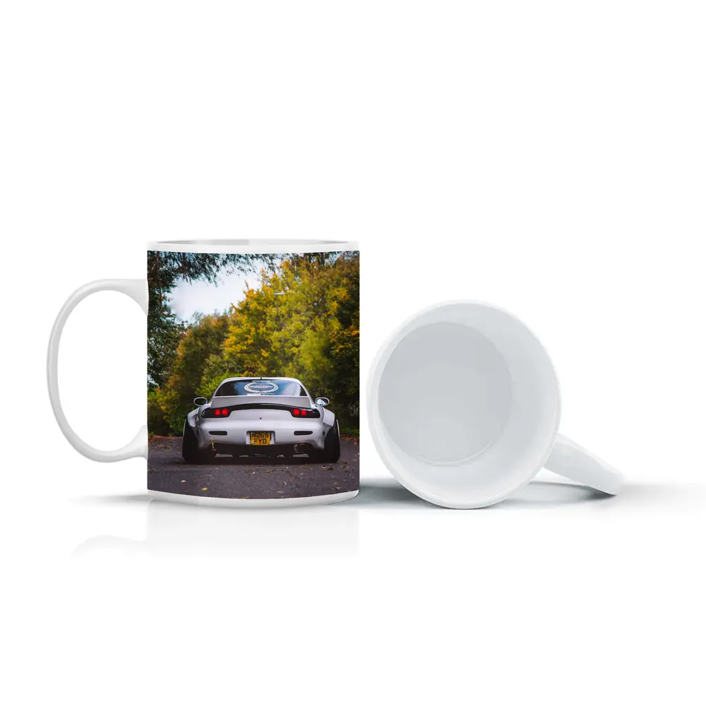 Mazda RX7 Rear View Forest Road – Mugs