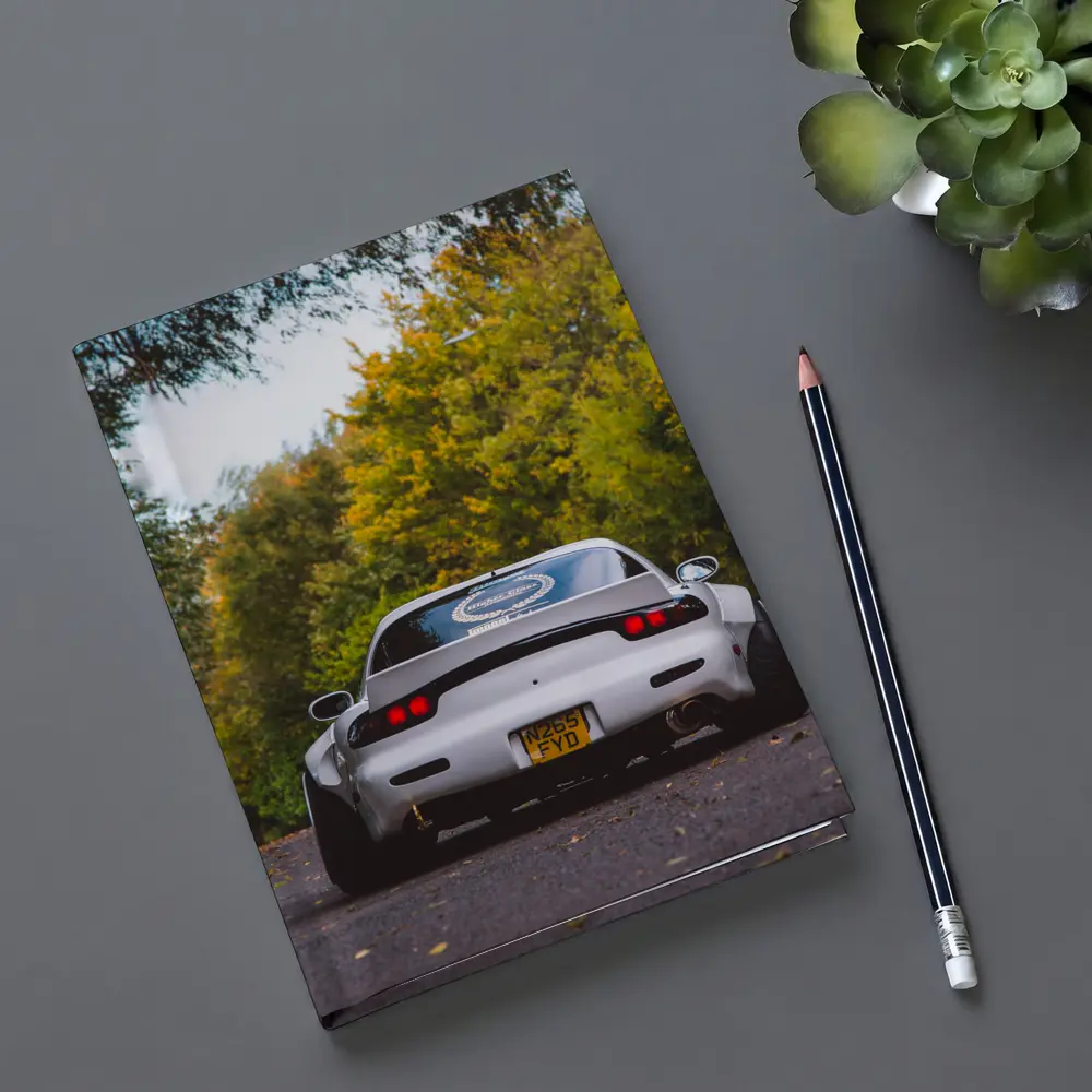 Mazda RX7 Rear View Forest Road – Notebooks