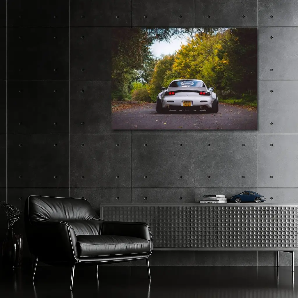 Mazda RX7 Rear View Forest Road – Wall Art