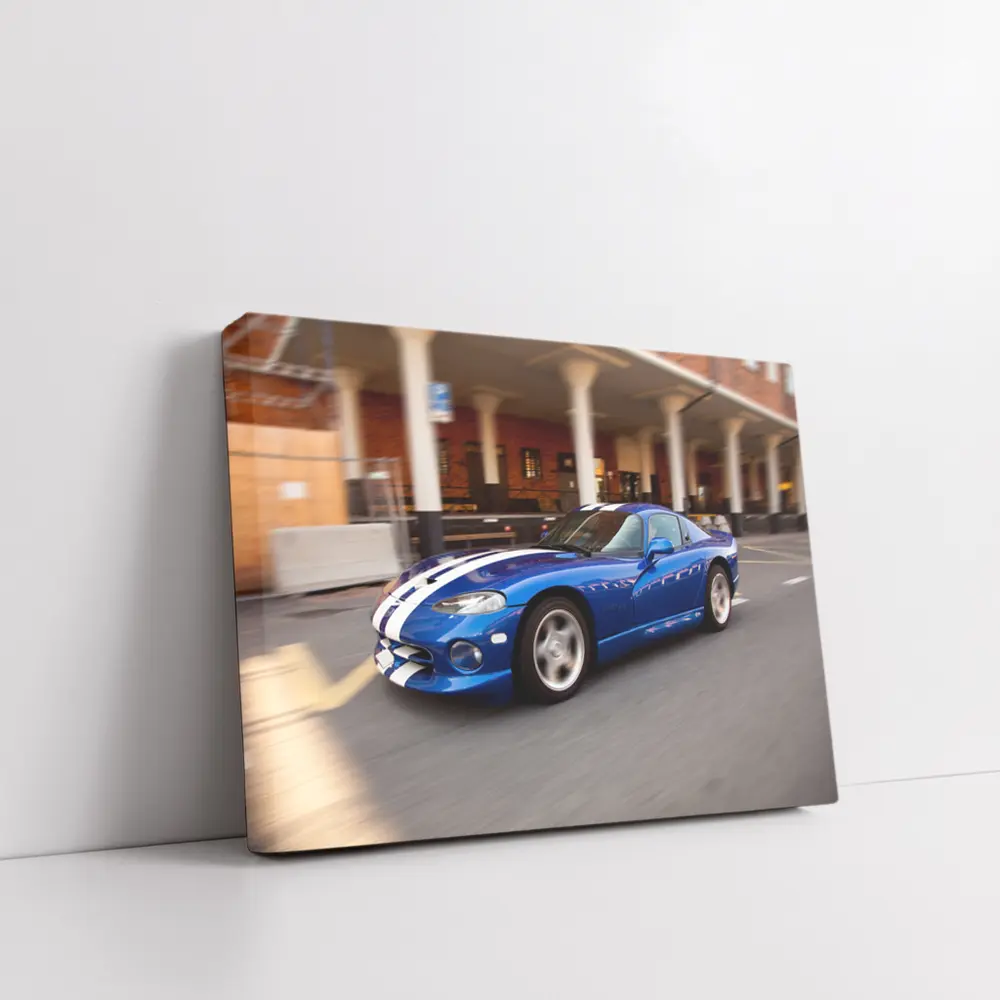 Dodge Viper Blue Racing Stripes Urban Street – Wall Art