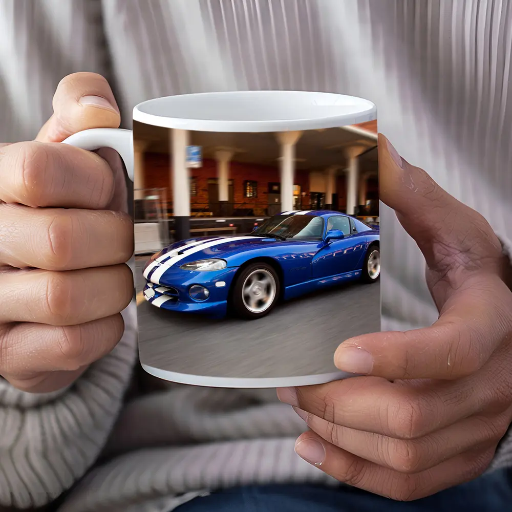 Dodge Viper Blue Racing Stripes Urban Street – Mugs