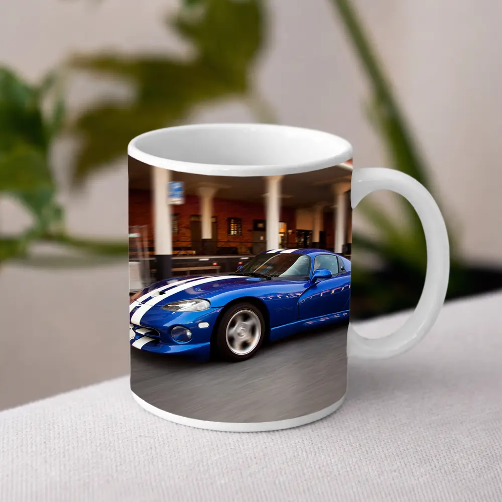 Dodge Viper Blue Racing Stripes Urban Street – Mugs