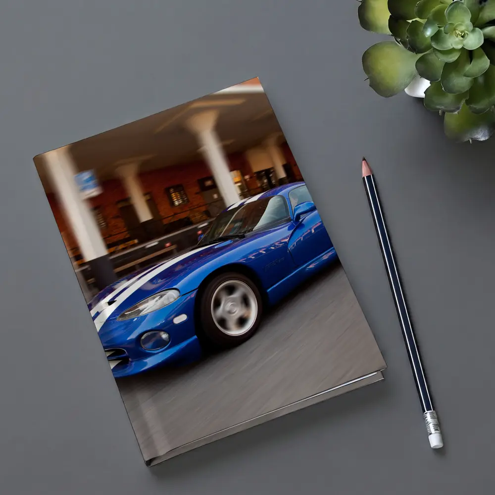 Dodge Viper Blue Racing Stripes Urban Street – Notebooks
