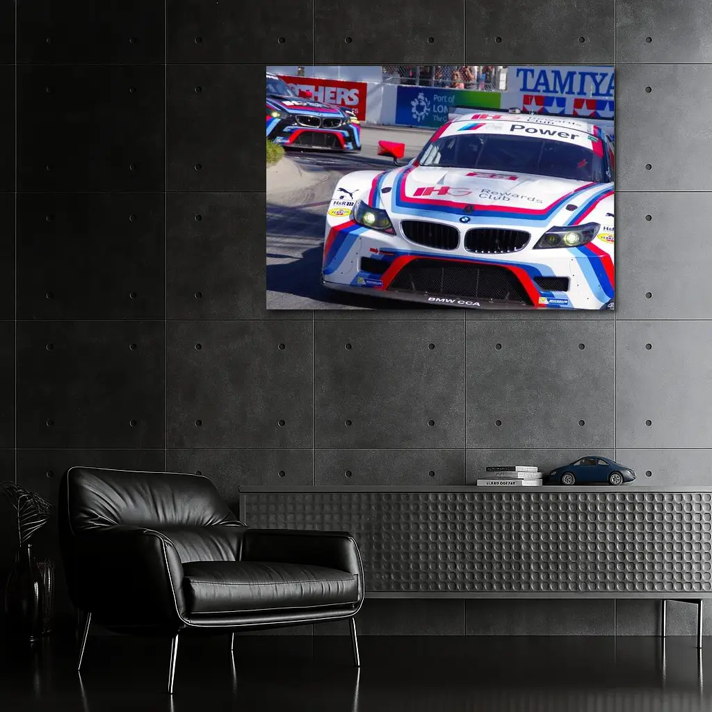 BMW Z4 Racing Cars on Street Circuit – Wall Art