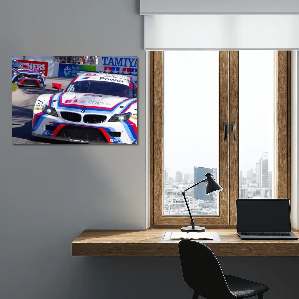 BMW Z4 Racing Cars on Street Circuit – Wall Art