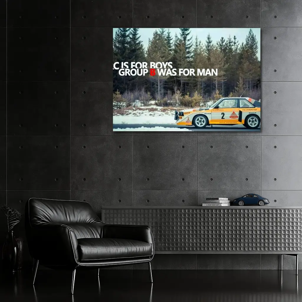 Audi Quattro Group B Rally Winter Forest – Wall Art